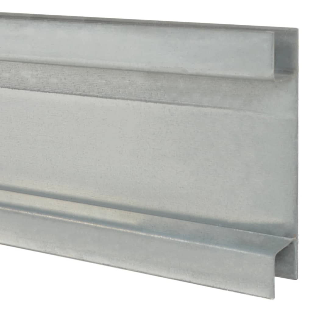 Schanskorfpaal 260 cm gegalvaniseerd staal zilverkleurig