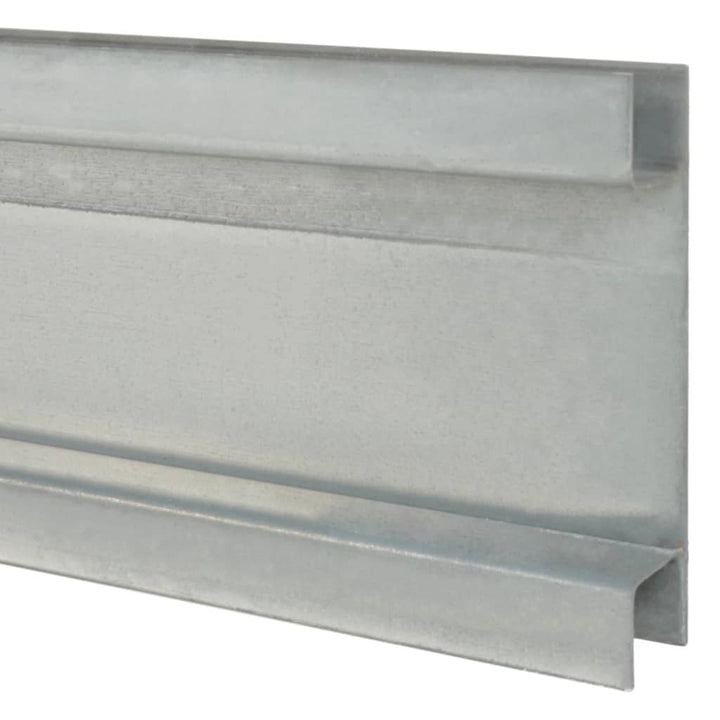Schanskorfpaal 260 cm gegalvaniseerd staal zilverkleurig