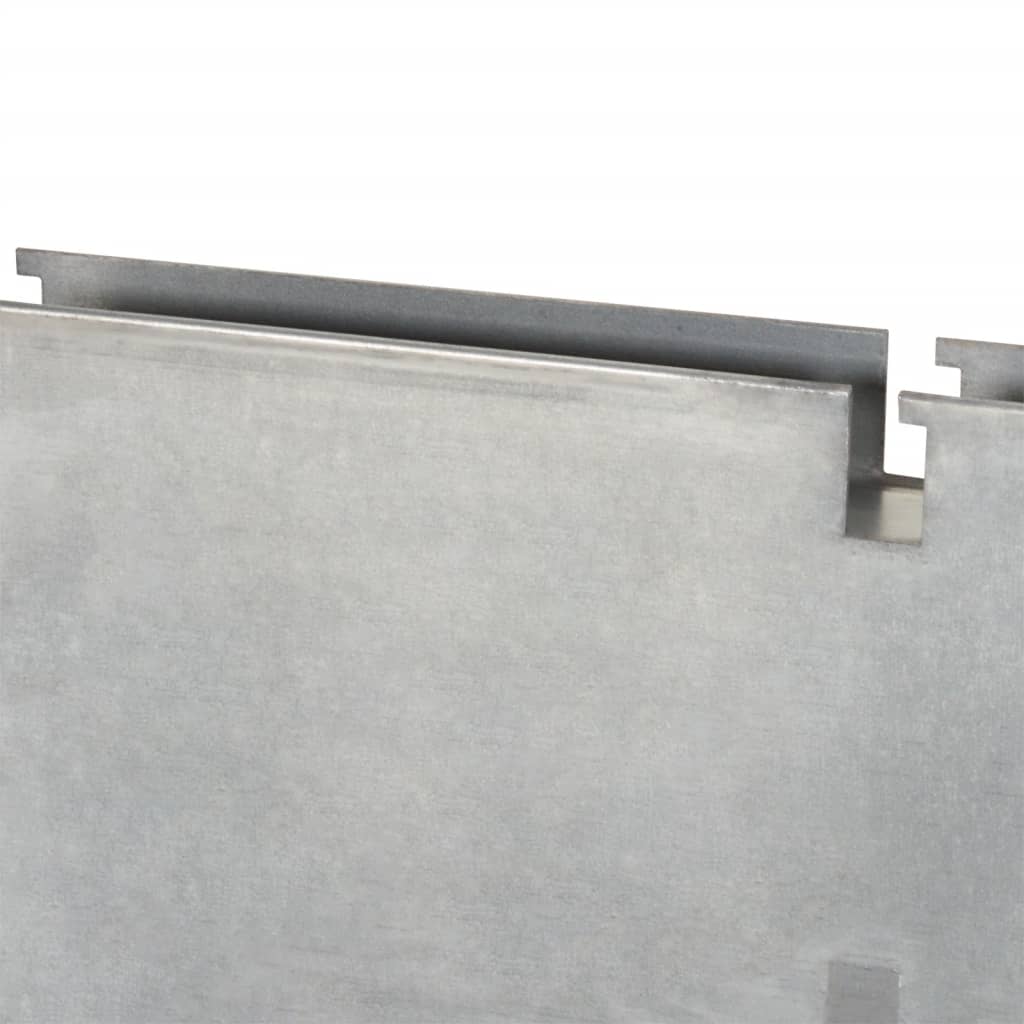 Schanskorfpaal 280 cm gegalvaniseerd staal zilverkleurig