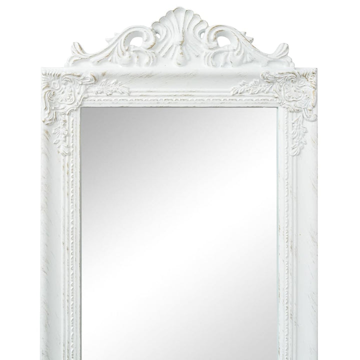 Spiegel vrijstaand barok stijl 160x40 cm wit