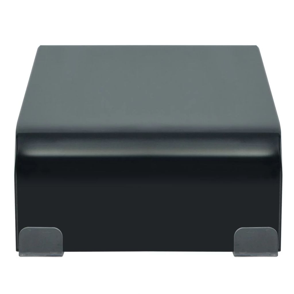 Tv-meubel/monitorverhoger zwart 40x25x11 cm glas