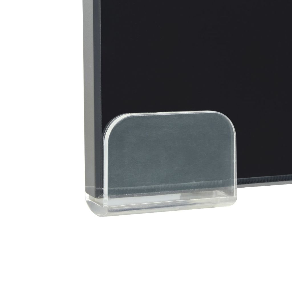 Tv-meubel/monitorverhoger zwart 40x25x11 cm glas