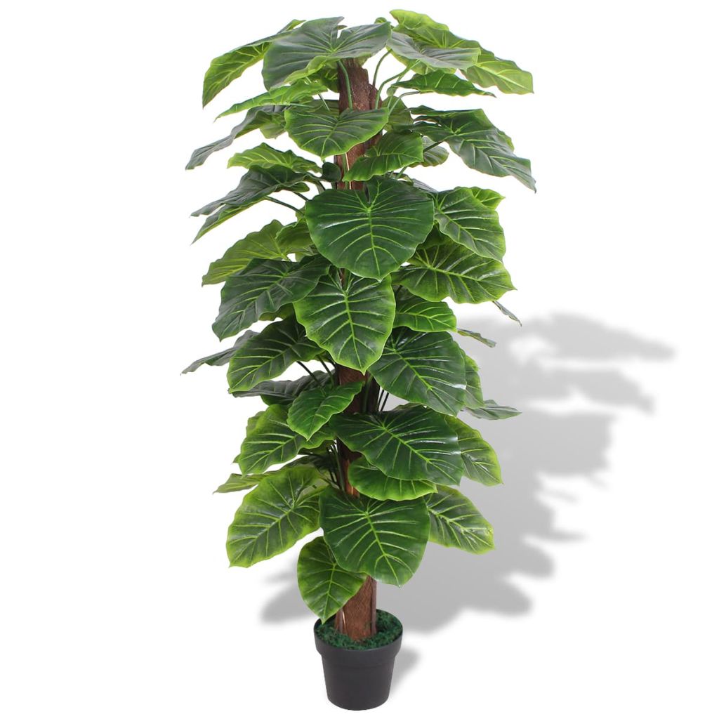 Kunst taro plant met pot 145 cm groen