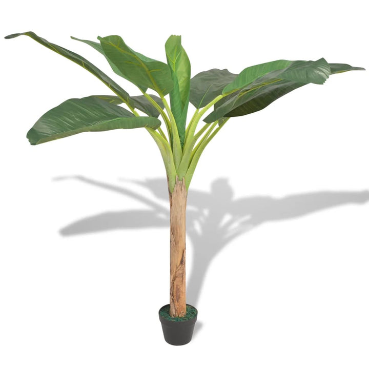 Kunst bananenboom plant met pot 150 cm groen