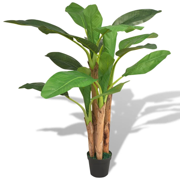 Kunst bananenboom plant met pot 175 cm groen