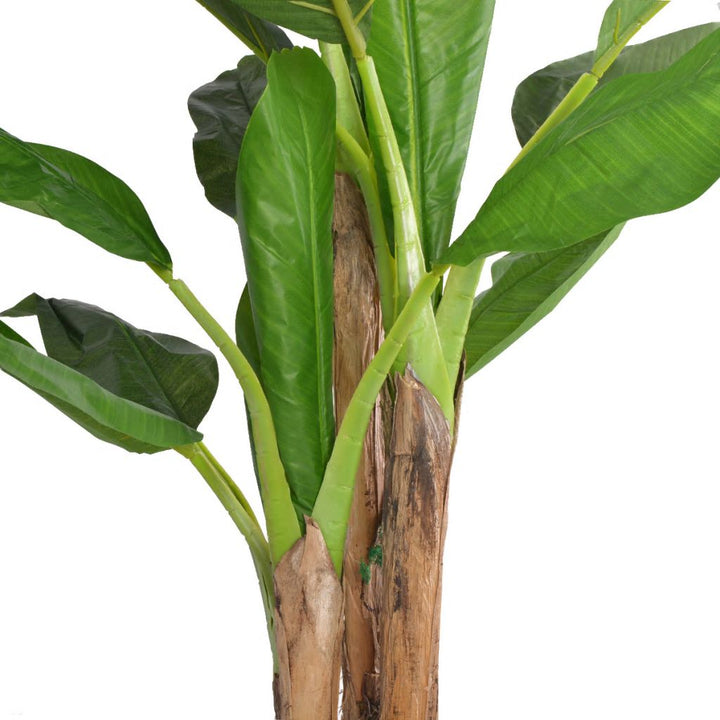 Kunst bananenboom plant met pot 175 cm groen