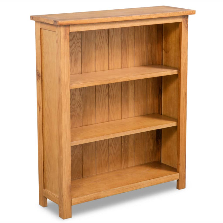 vidaXL Boekenkast met 3 planken 70x22,5x82 cm massief eikenhout