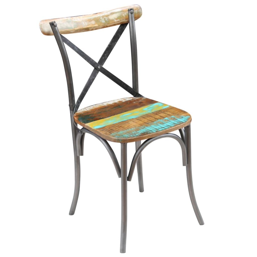 Eetkamerstoelen 6 st massief gerecycled hout