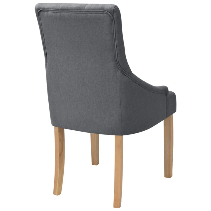 Eetkamerstoelen 4 st stof donkergrijs