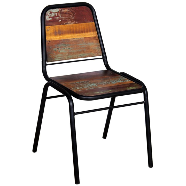 Eetkamerstoelen 4 st massief gerecycled hout