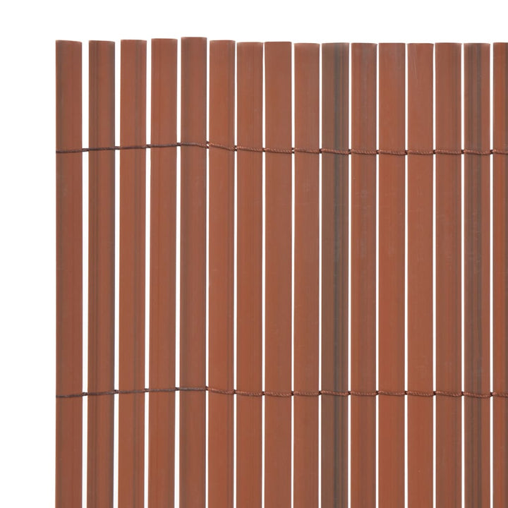 Tuinafscheiding dubbelzijdig 90x500 cm PVC bruin