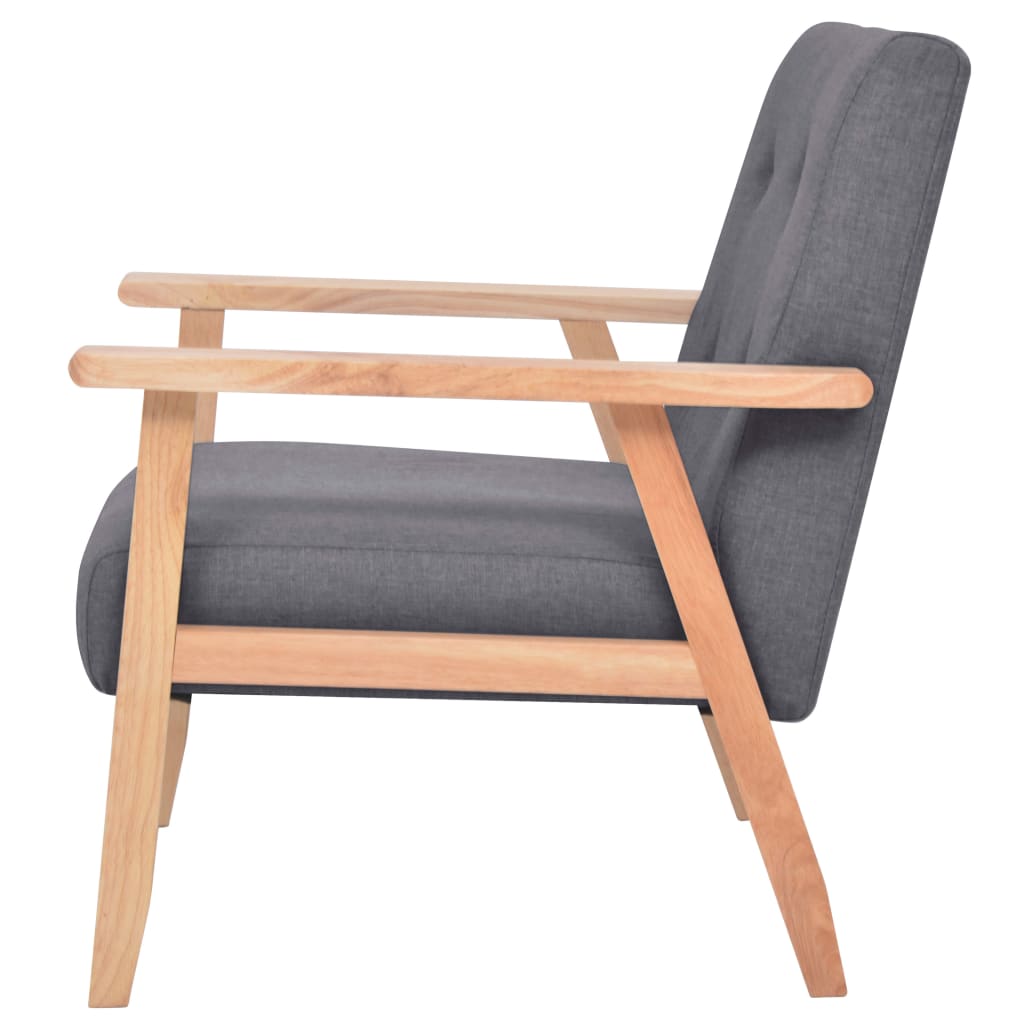 Fauteuil stof donkergrijs