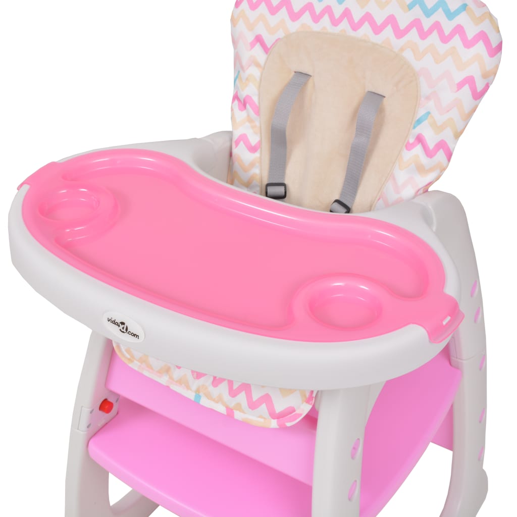 Kinderstoel met blad 3-in-1 verstelbaar roze