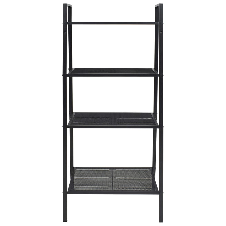 Ladder boekenkast 4 schappen metaal zwart