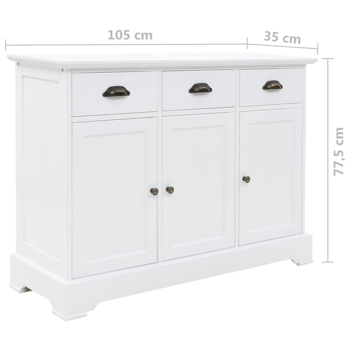 Dressoir met 3 deuren 105x35x77,5 cm MDF en grenenhout