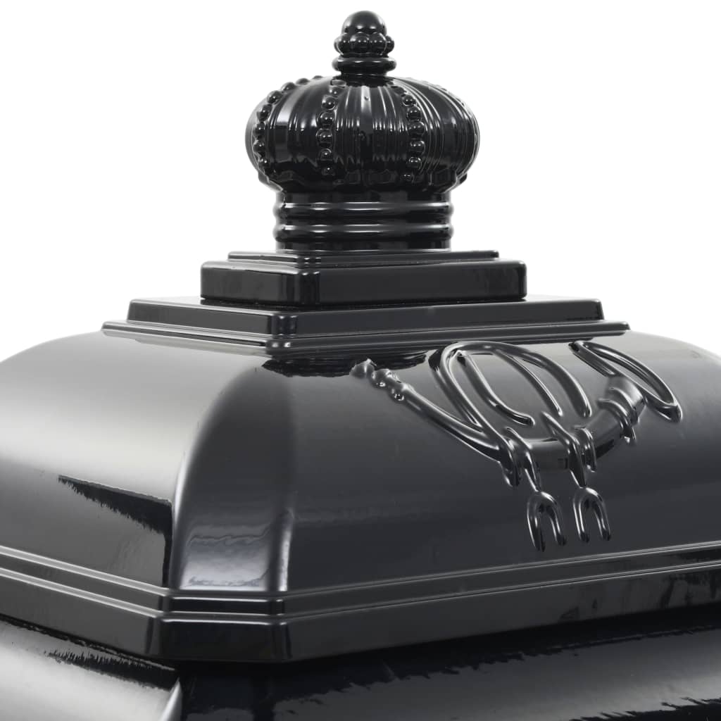 Pilaar brievenbus vintage stijl roestbestendig aluminium zwart