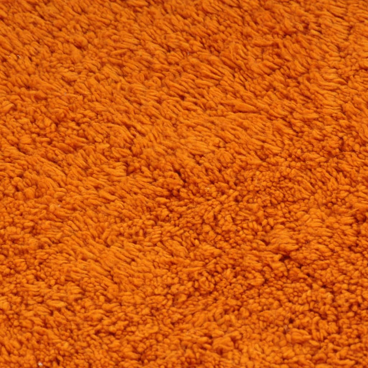 Badmattenset stof oranje 3-delig