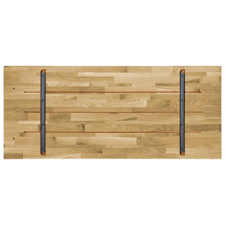 Tafelblad rechthoekig 23 mm 120x60 cm massief eikenhout