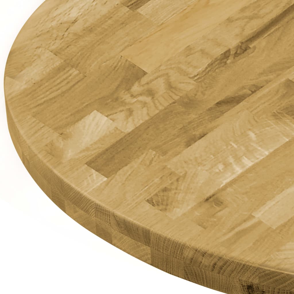 Tafelblad rond 44 mm 400 mm massief eikenhout