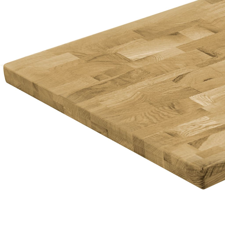 Tafelblad rechthoekig 44 mm 100x60 cm massief eikenhout