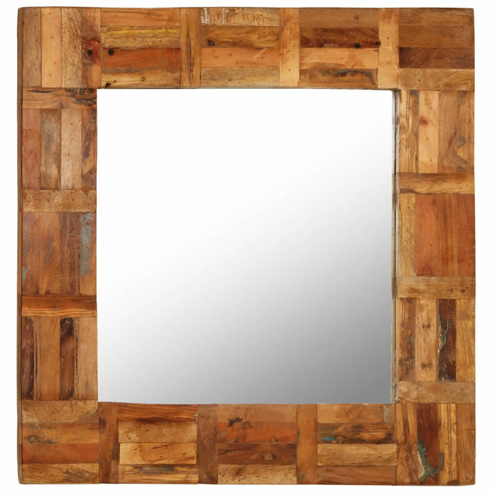 Wandspiegel 60x60 cm massief gerecycled hout