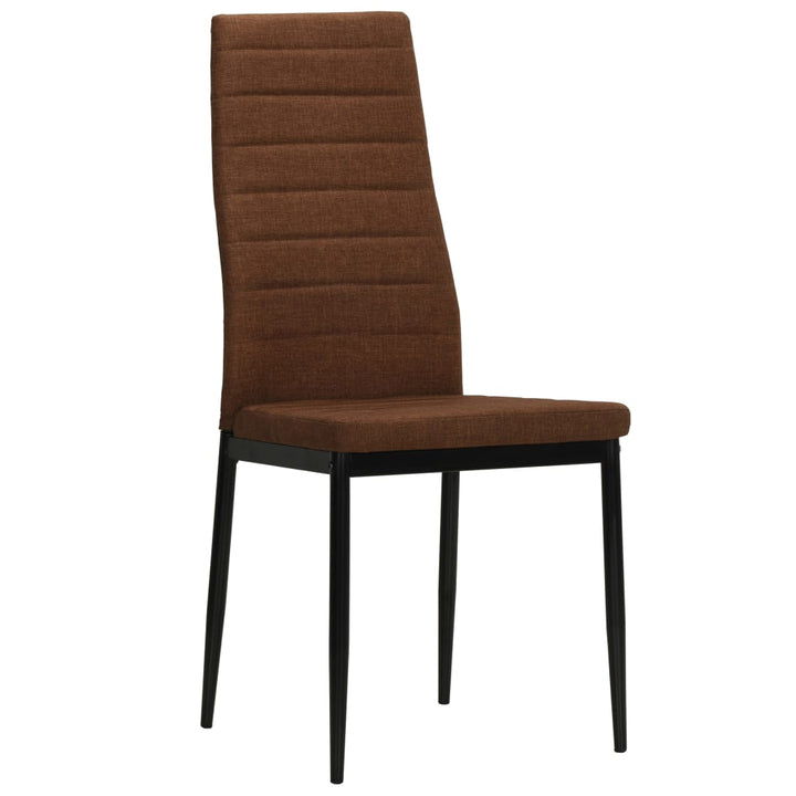 Eetkamerstoelen 2 st stof bruin