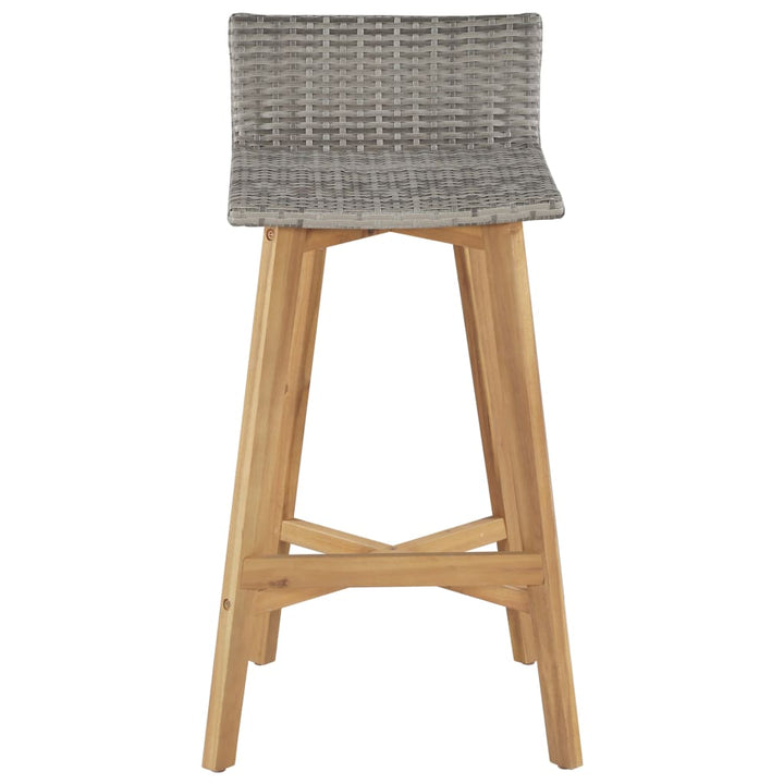 Barstoelen 2 st massief acaciahout