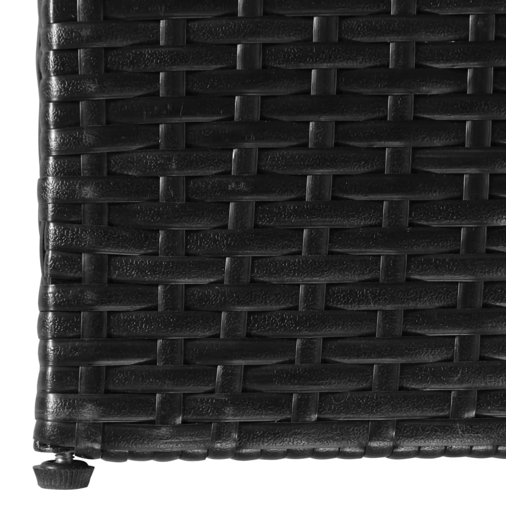 Tuinbox 150x100x100 cm poly rattan zwart