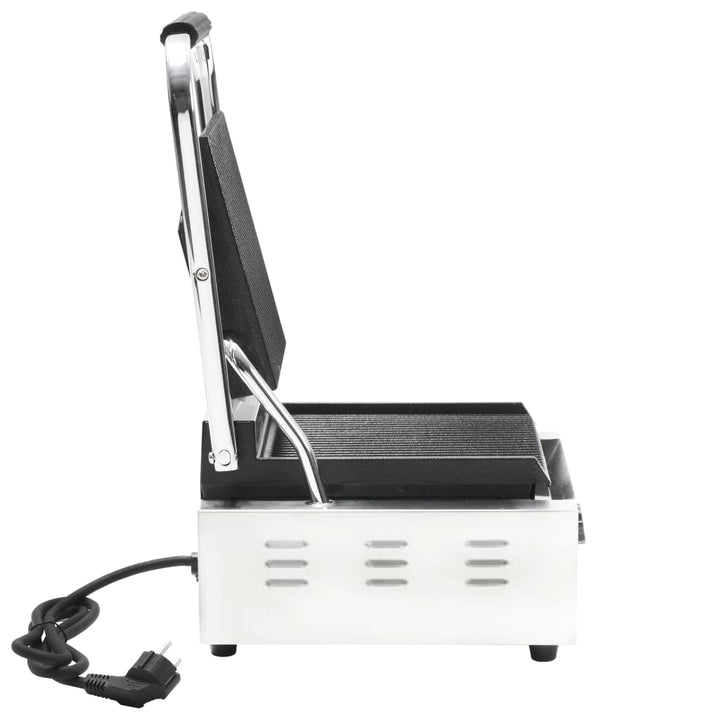 Panini grill gegroefd 1800 W 32x41x19 cm roestvrij staal