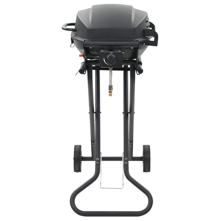 Gasbarbecue met kookzone draagbaar zwart