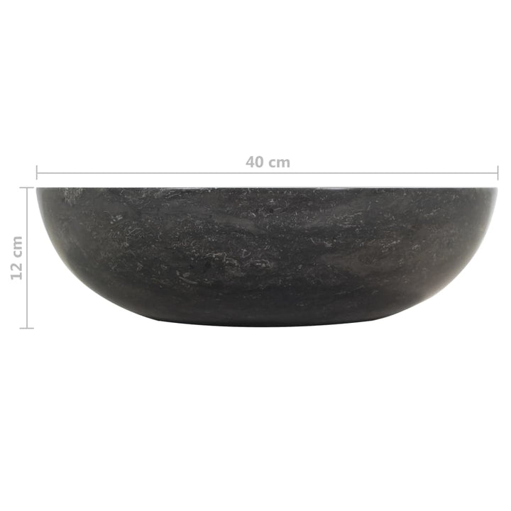 Gootsteen 40x12 cm marmer zwart