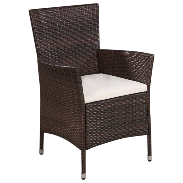 3-delige Bistroset poly rattan bruin