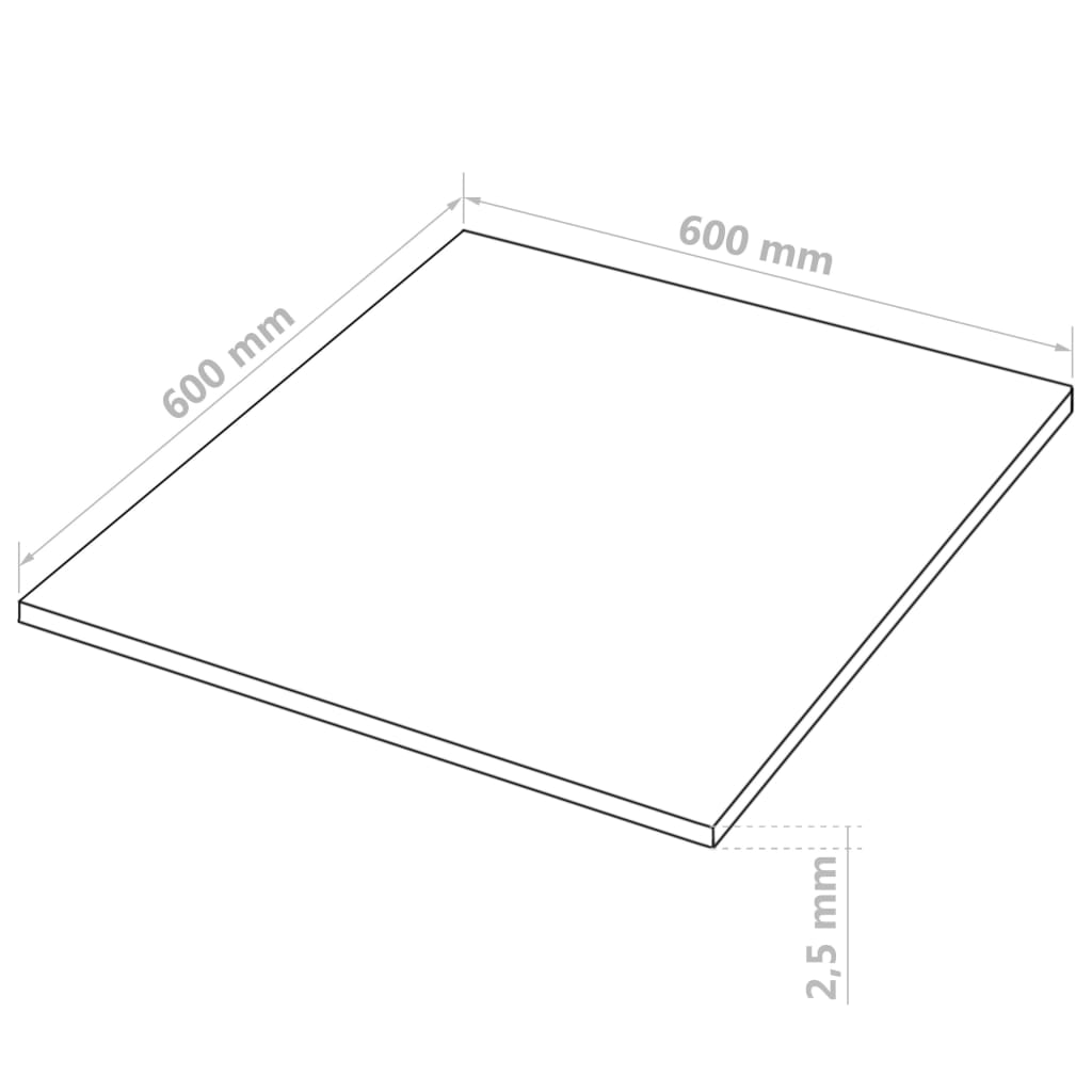 MDF platen vierkant 60x60 cm 2,5 mm 20 st