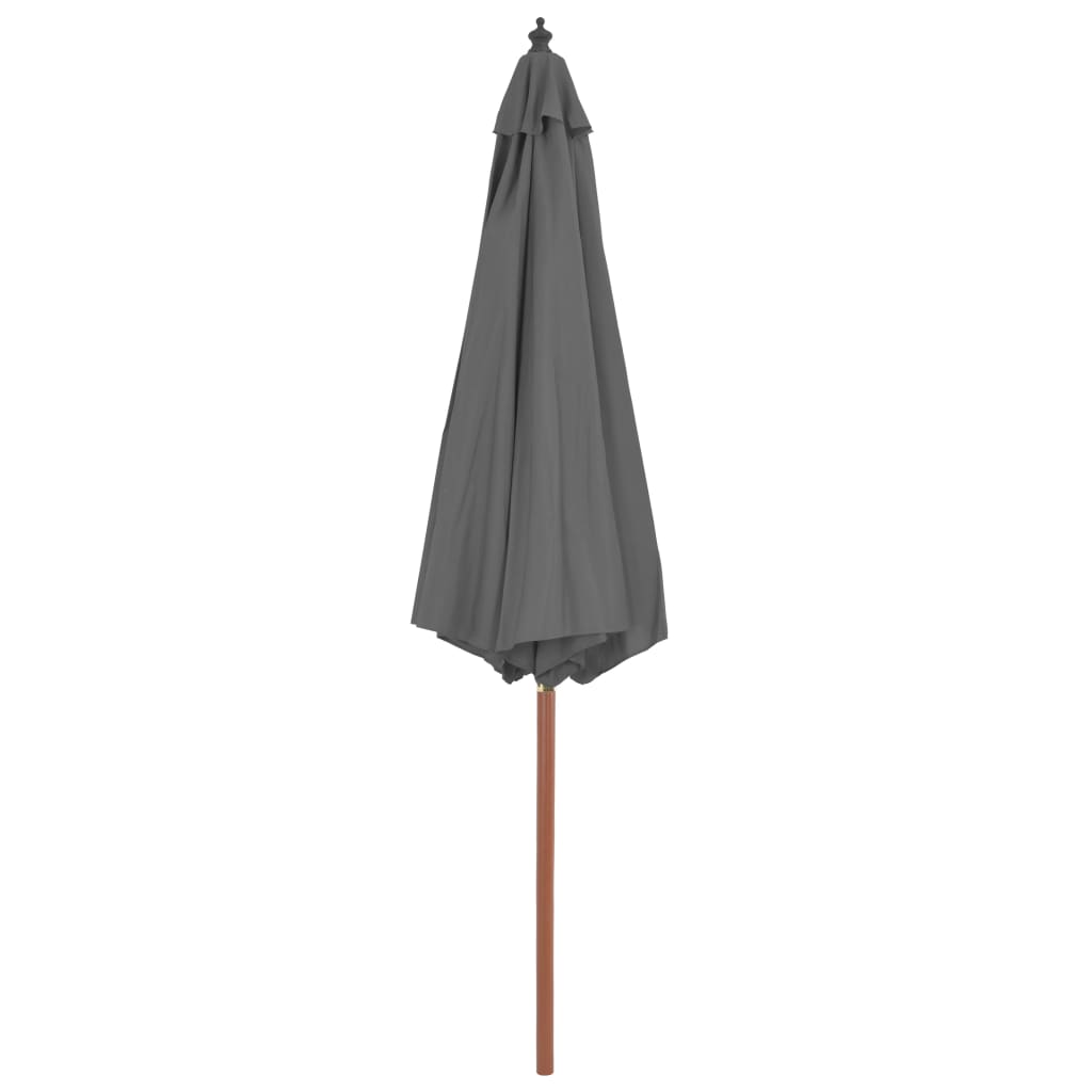 Parasol met houten paal 300 cm antraciet