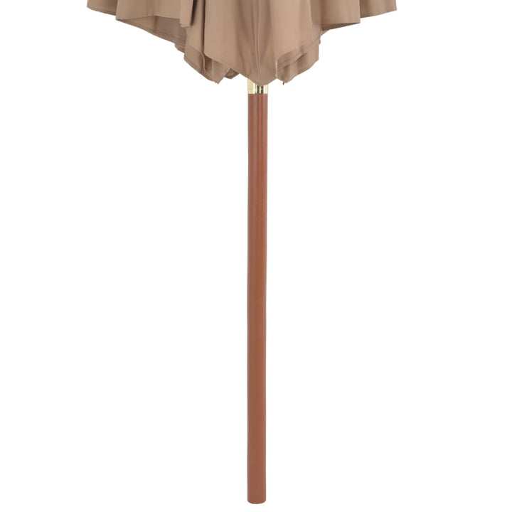 Parasol met houten paal 300 cm taupe