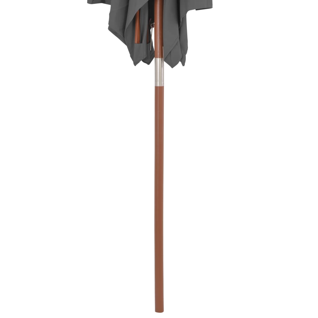 Parasol met houten paal 150x200 cm antraciet