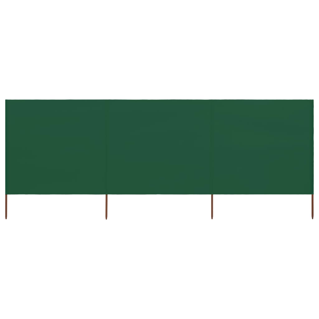 Windscherm 3-panelen 400x120 cm stof groen