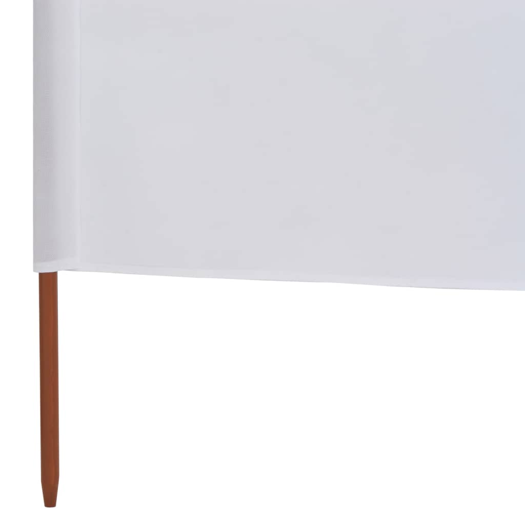 Windscherm 6-panelen 800x80 cm stof wit