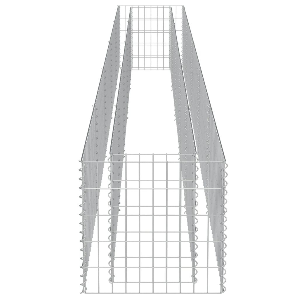 Gabion plantenbak verhoogd 450x50x50 cm gegalvaniseerd staal