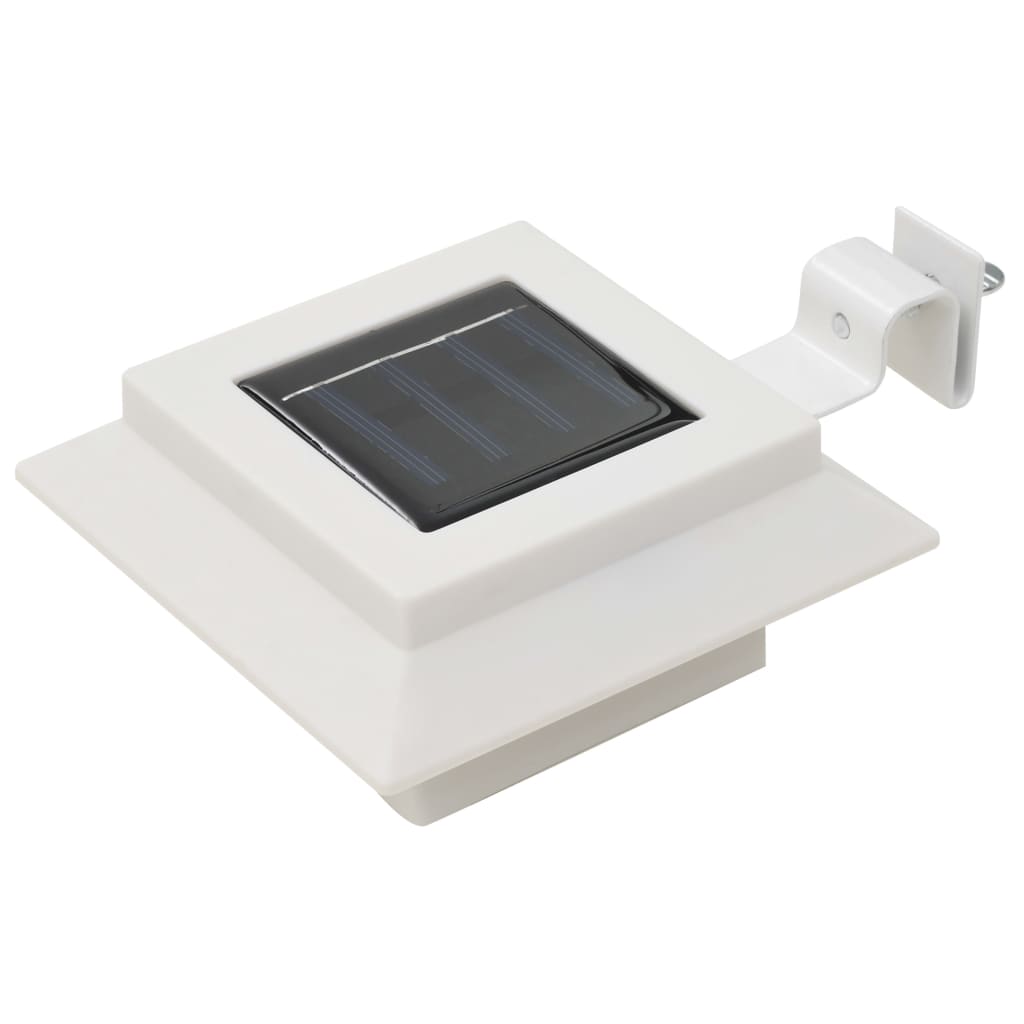 LED-solarlampen vierkant 12 cm wit 6 st
