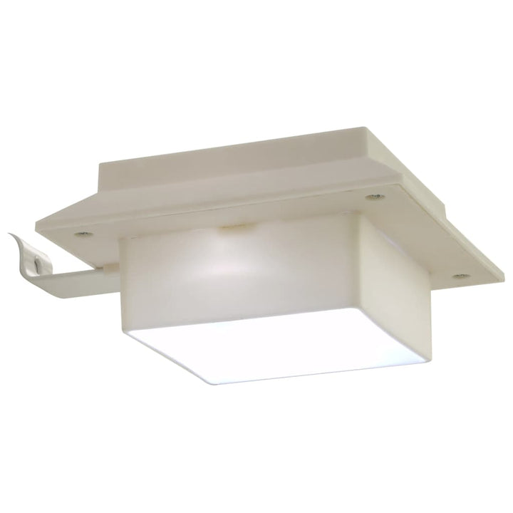 LED-solarlampen vierkant 12 cm wit 6 st