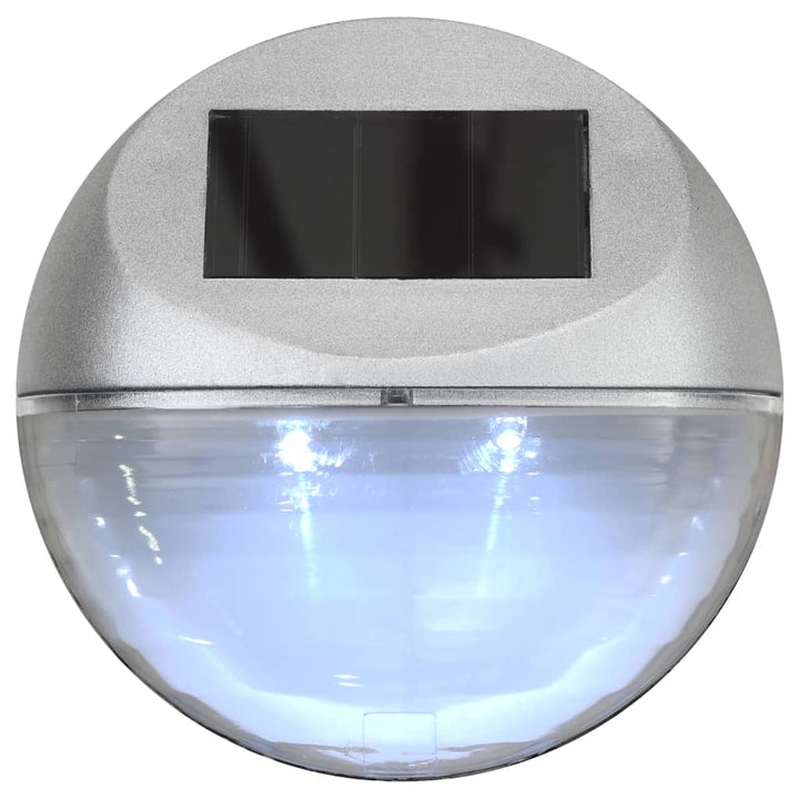 LED-wandlampen solar rond zilver 12 st