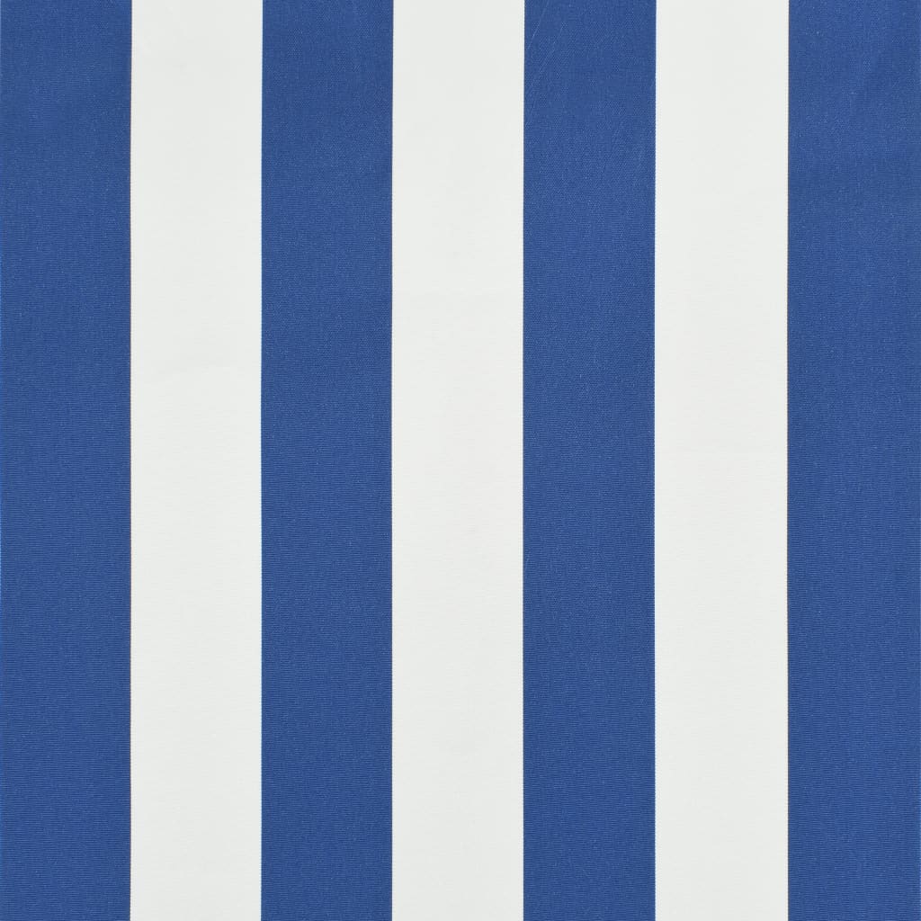 Luifel 350x120 cm blauw en wit