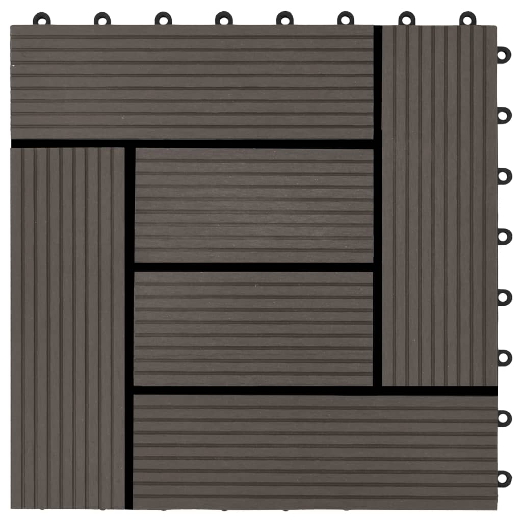 Terrastegels 30x30 cm 1 m² HKC donkerbruin 11 st