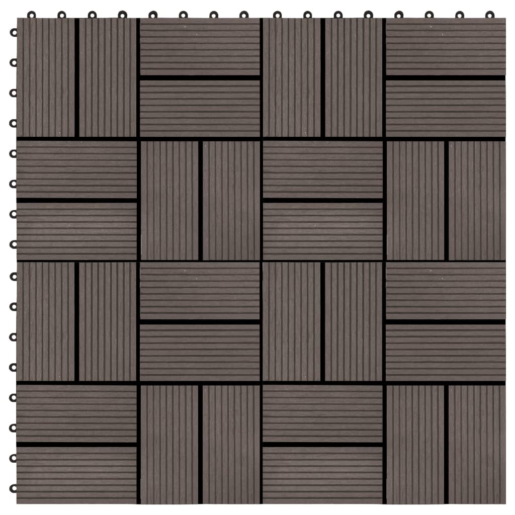 Terrastegels 30x30 cm 1 m² HKC donkerbruin 11 st