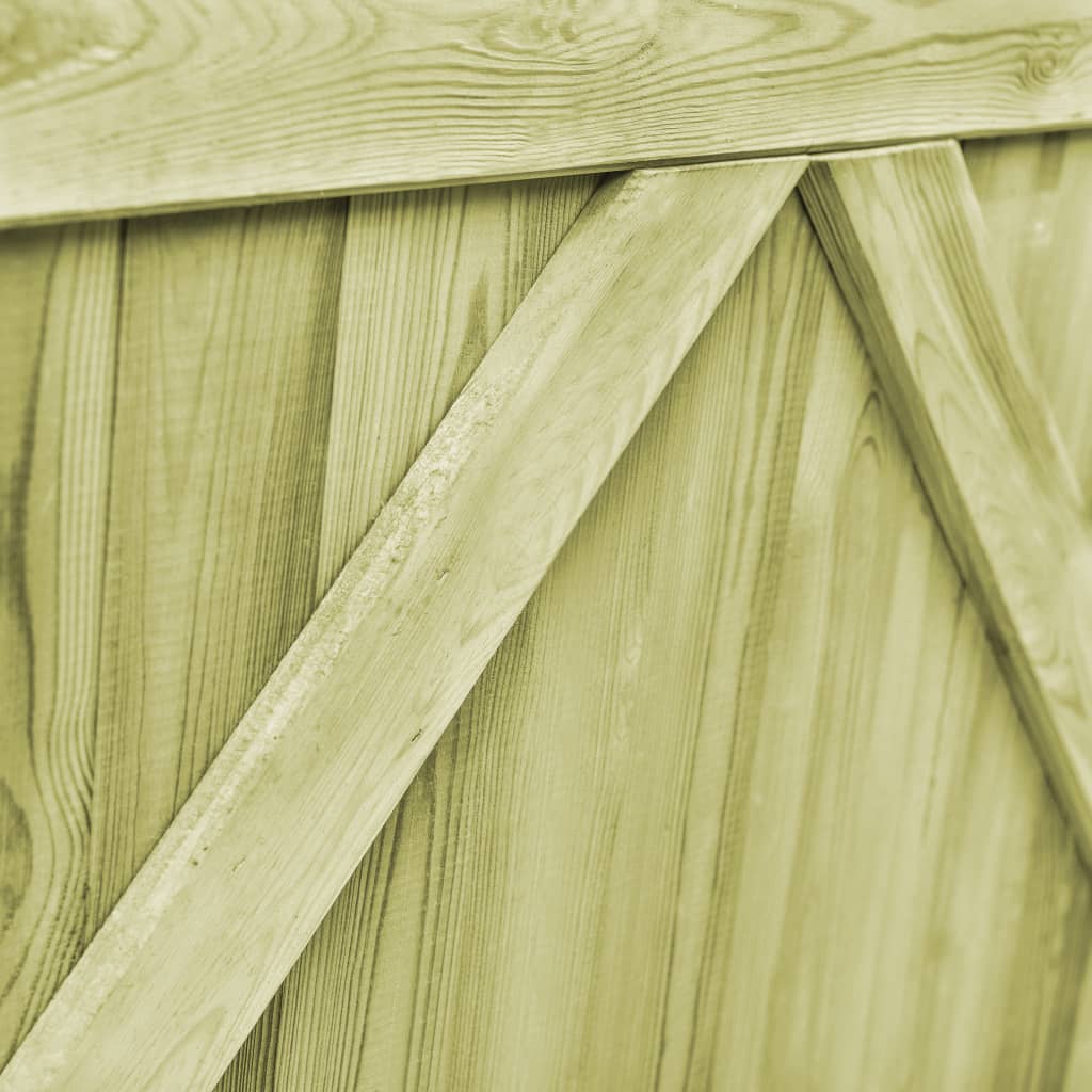 Poorten 2 st 300x100 cm geïmpregneerd grenenhout