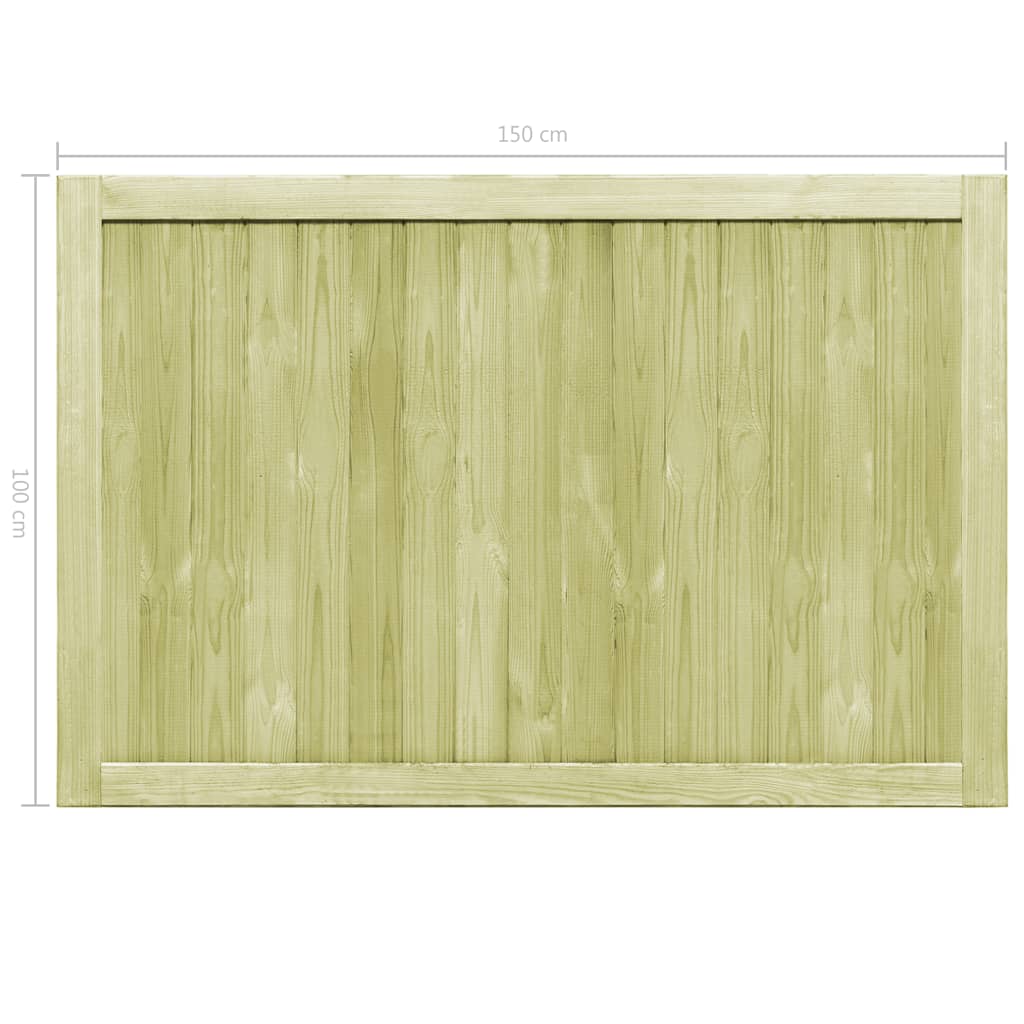 Poorten 2 st 300x100 cm geïmpregneerd grenenhout