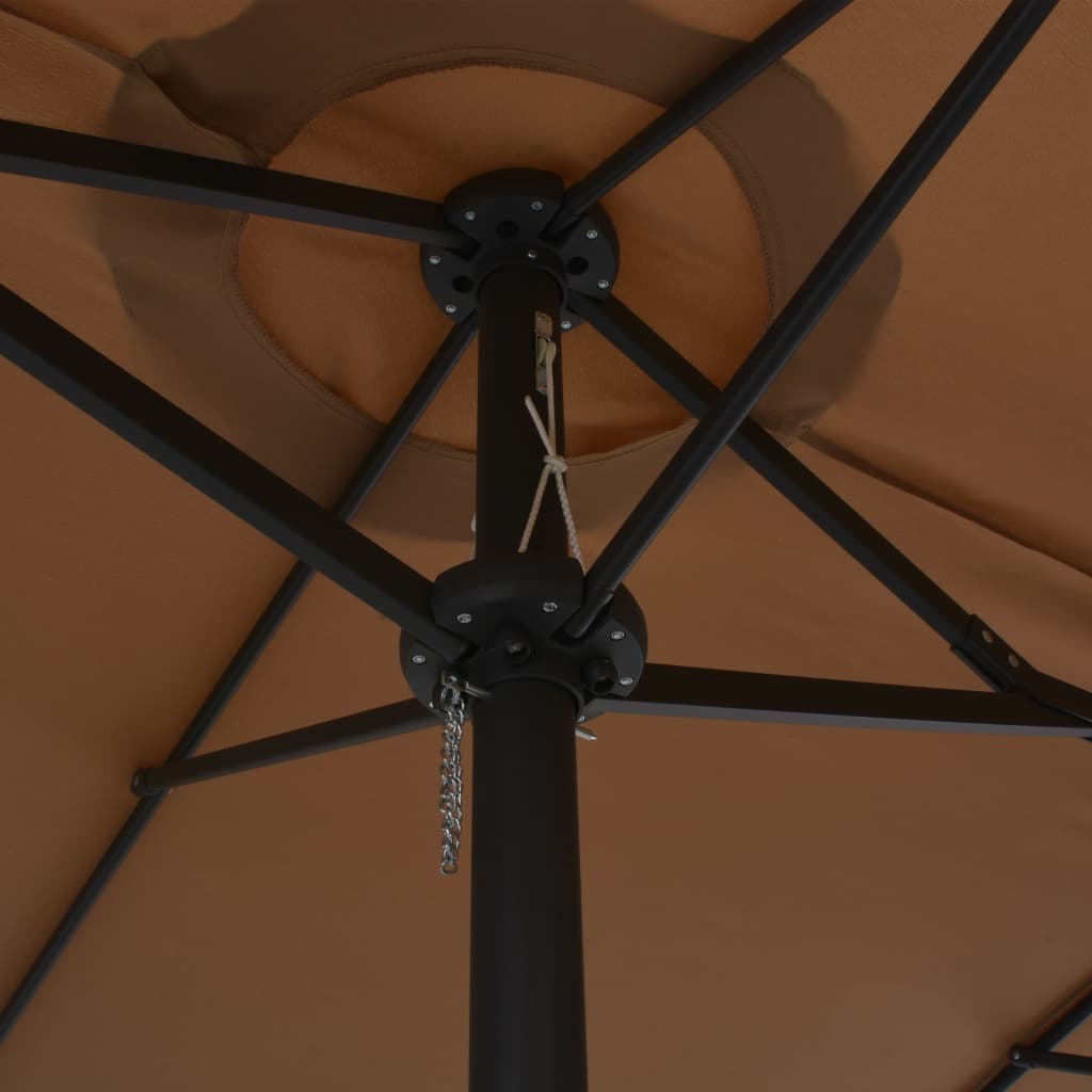 Parasol met aluminium paal 460x270 cm taupe