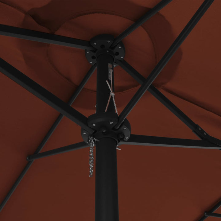 Parasol met aluminium paal 460x270 cm terracotta