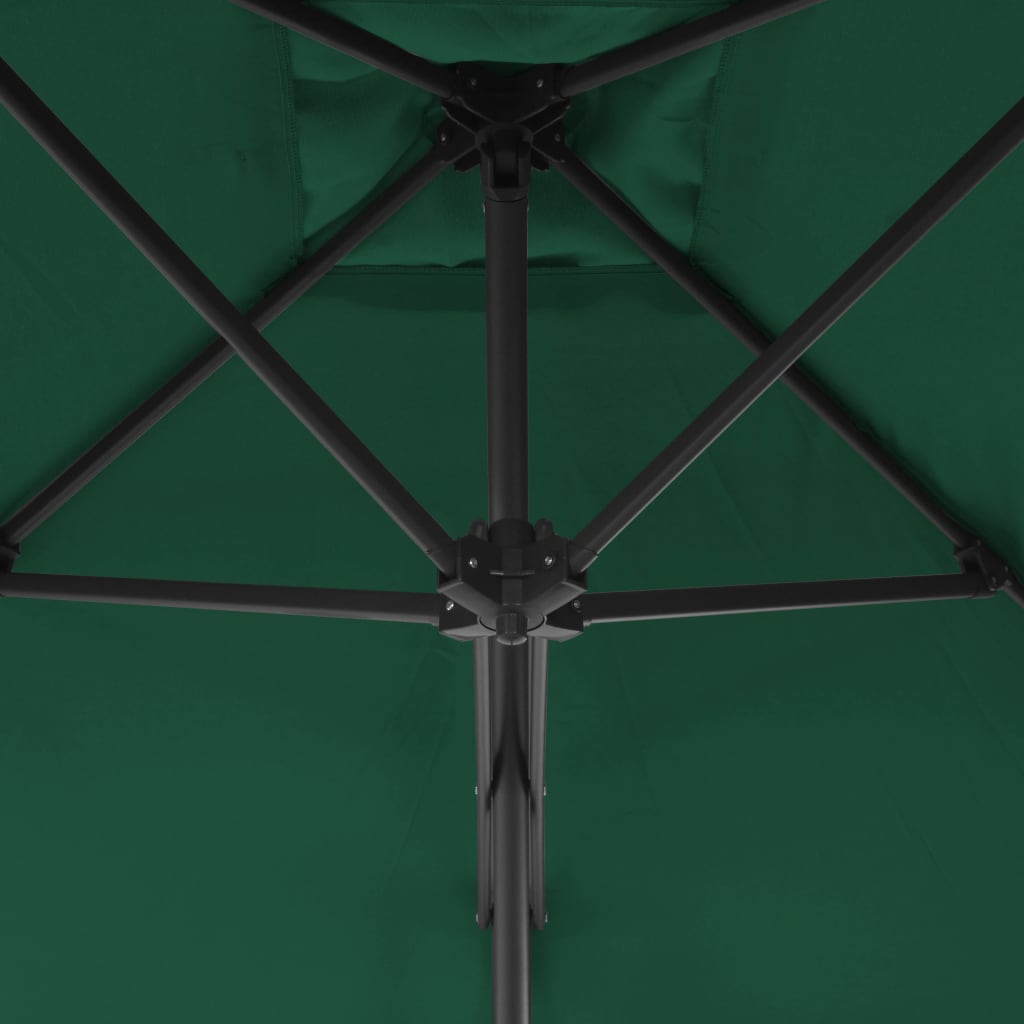 Parasol met stalen paal 250x250 cm groen